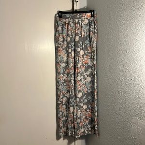 BCBG wide leg floral pants